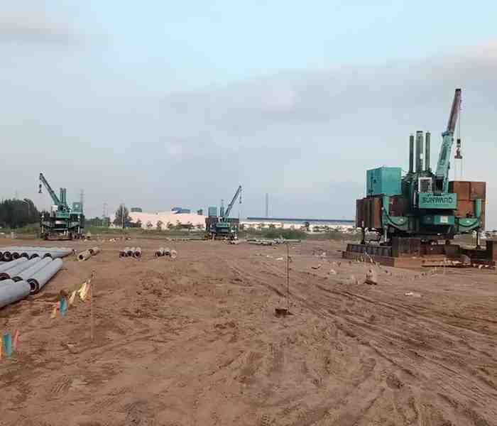 Ép cọc bê tông ly tâm D500,cho dực án